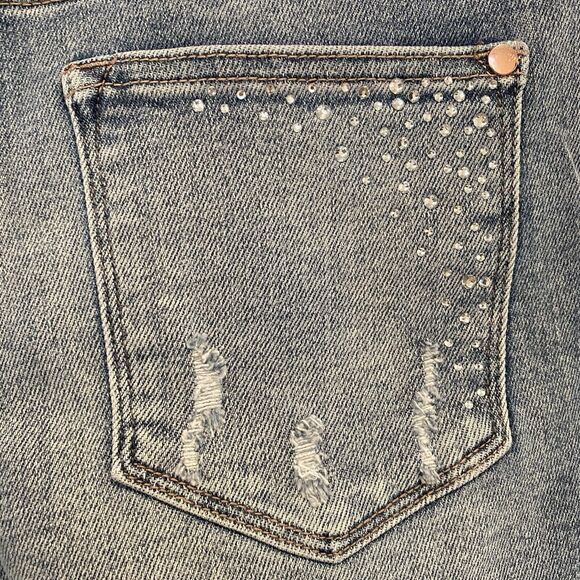 NWT Judy Blue Jean Shorts Women Small High Waist Rhinestone Cut Offs Festival - Picture 15 of 16